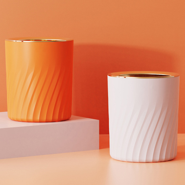 Creative Mini Desktop papperskorg Multipurpose kompakt soptunna för kontor Orange