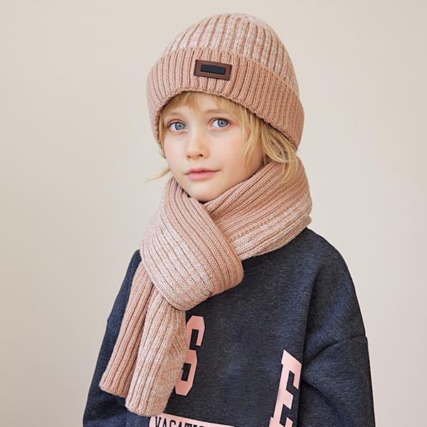 Barnmössor Scarf Set Vindtät Värmande Barnmössa för utomhusbruk deep cerulean