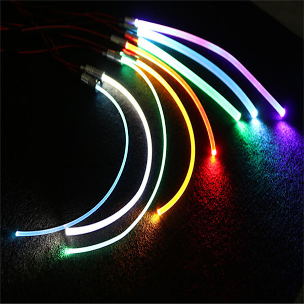 Lång 1M PMMA sidglöd optisk fiberkabel 1,5 mm/2 mm/3 mm diameter för bil LED-ljus Ljusstark