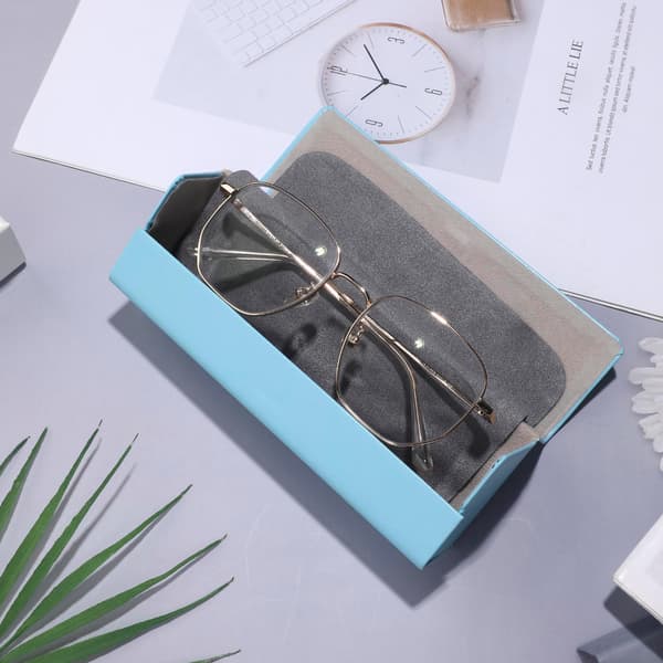 Square-Shape Glasögon Box Praktisk Optisk Myopia Glasögon Box För sovrum Black