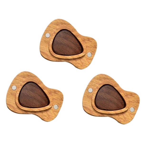 Trägitarrplockfodral Söt gitarrform Akustisk gitarrplocklåda för gitarrstandardplock C