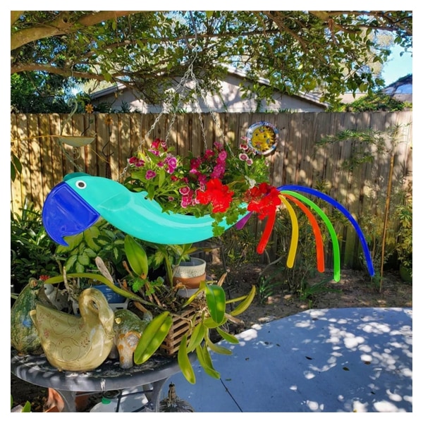 Hängande blomkrukor Flygande papegoja och tuppform för hemträdgårdsdekoration