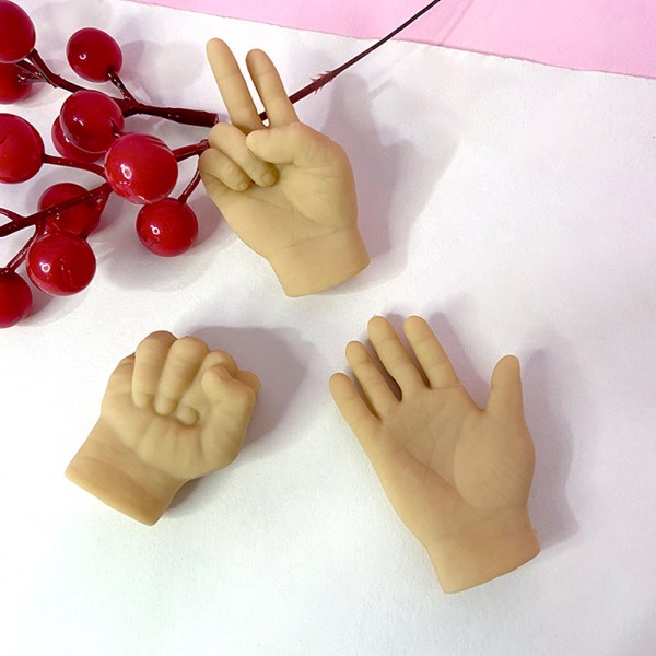 Mini vikta händer för katttassar Bärbar handflatsformad kostym för katthundsdjur A 3PCS