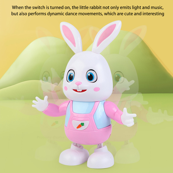 LED slår trummor Bunny Toys Ljudbar splittringsbeständig dans liten leksak för barn Drumming