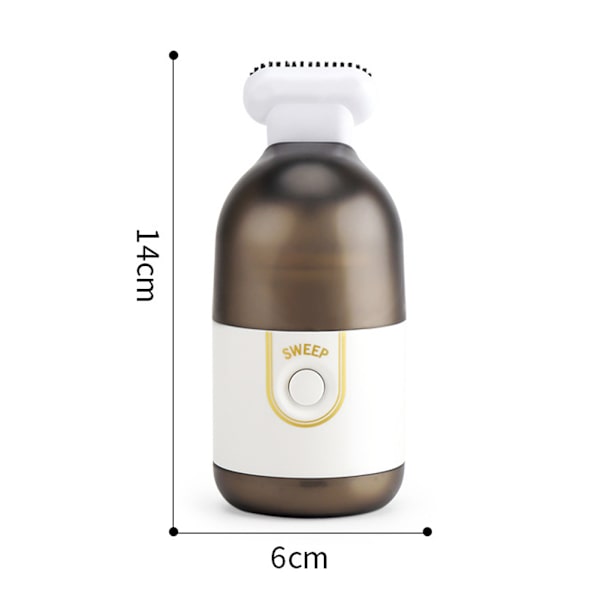 Mini Desktop Dammsugare Bärbar Stark Tangentbordsrengörare med långt munstycke för hemmet Black