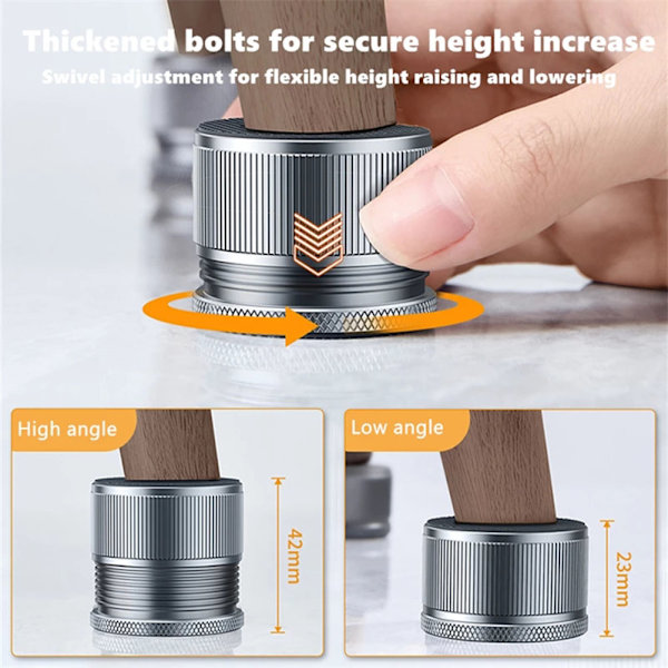 Justerbara sänghöjare Slitstark aluminiumlegering Halkfri Antivibrationsben Beslag för skrivbordsstolssoffa Gray 2pcs