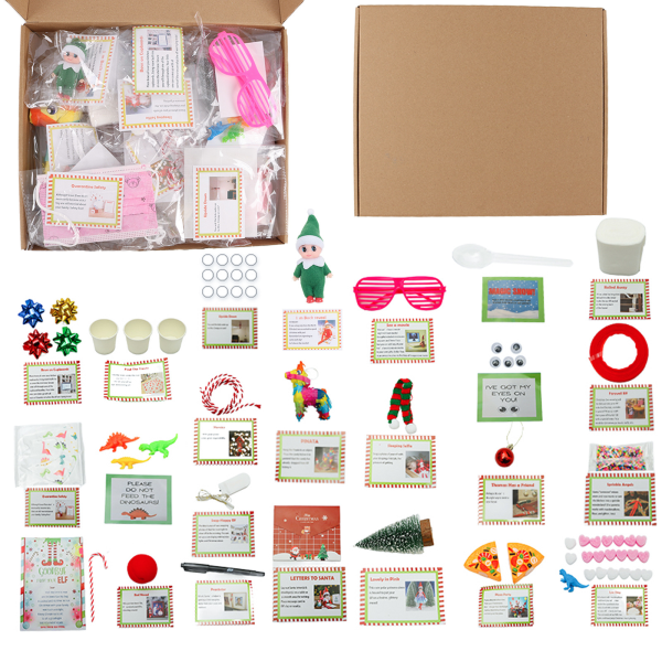 Elf Kit 12/24 dagars jul för barn Fantastiska nedräkningsleksaker Presentförpackning för pojkar Flickor Vänner 24Day C