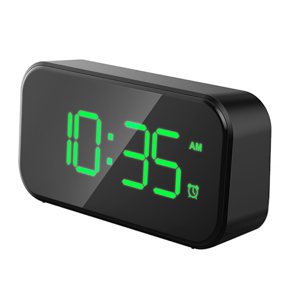 Digital väckarklocka 5-tums LED-skärm 12/24H 5 ljusstyrka sovrumsväckarklocka Hemmakontor White
