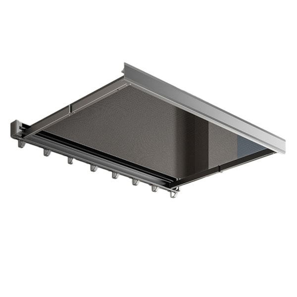Infällbar utdragbar kläder Mesh Stor kapacitet Sparar utrymme Klädställ för balkong Grey Long