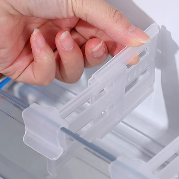 4st Divider Splint Transparent Justerbar Fritt Kylskåpspartition Splint Kök Klassad Sortering Förvaring