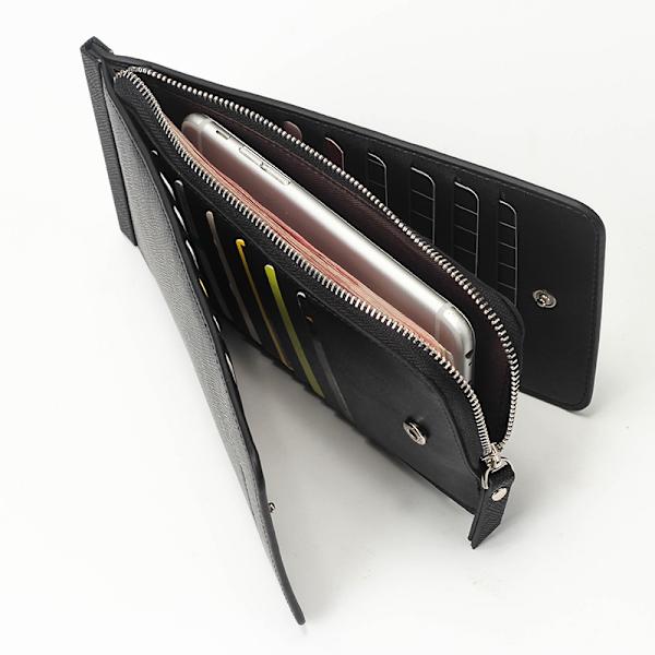 Multifunktionell lång plånbok Multi-fack korthållare plånbok med 26 fack Bifold PU blockerande plånbok för mobiltelefon kvinnor män Light Coffee