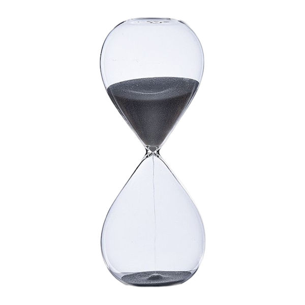 5/30/60 minuter Rund Sand Timer Personlighet Glas Timglas Ornament Nyhet Tidshanteringsverktyg Black 5 Minutes