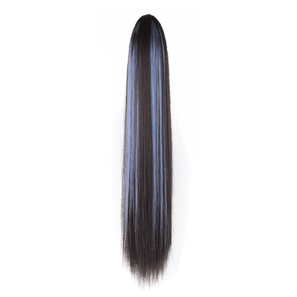 50 cm falskt hår färgat hästsvans peruk med klämma Snygg enkel lång stil peruk för bröllopsfödelsedag Black Brown Blue