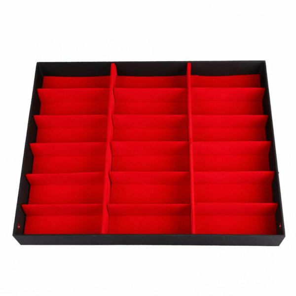 18 Grids Glasögon Solglasögon Glasögon Förvaring Display Box Hållare Case Organizer Black