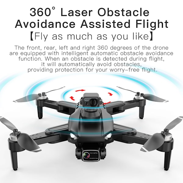 Borstlösa HD Folding Flygande Drönare Vindmotstånd Quadcopters Leksaker present till vän Familj PROSE WT 3B