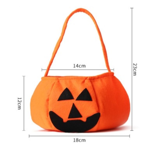 Halloween hopfällbar pumpa Jack Lantern Bag Godis Presentkorg Treat Eller Trick Bag 1