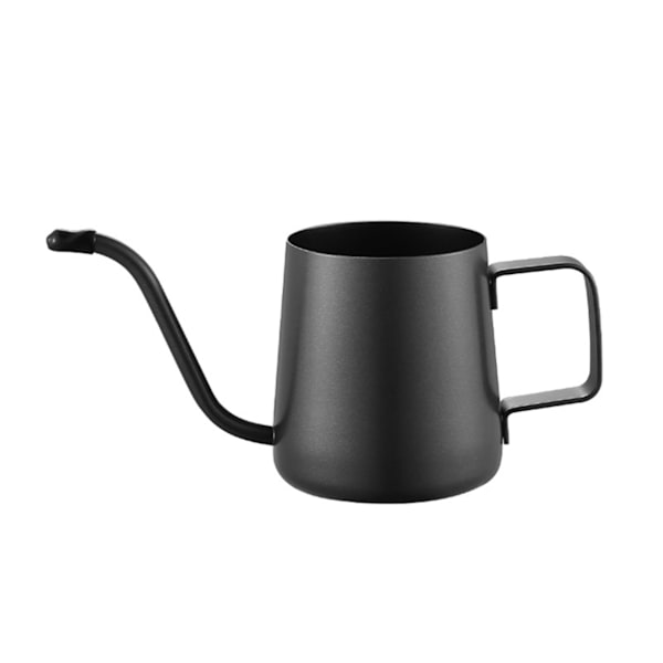 304 rostfritt stål kaffekanna för handhäll Slitstark enkel handdropp tekanna för hemköket Black 350ML