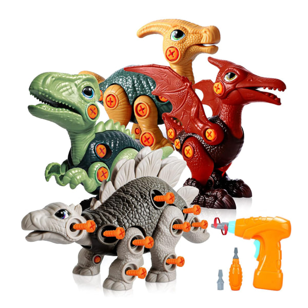 Montering av dinosaurieleksaker Fallbeständig leksak av hög kvalitet för pojkar, flickor One Set