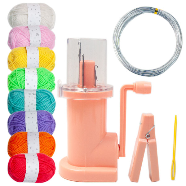 Jul handvevad repflätningsmaskin Professionell handgjord set Pink