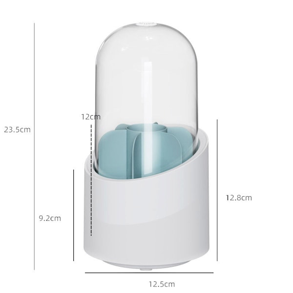 Multi-Grid Desktop Pennhållare Plast Multi-funktion Roating Pennfodral Case Pen Organizer för kontors skolmaterial White