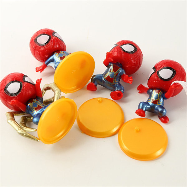 Spiderman Cake Toppers Dekorativ prydnad för barn Födelsedagsfest Baby Shower tårtdekorationer 8pcs