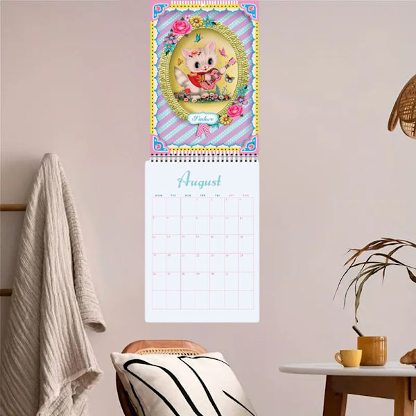 2024 Cat Dog Friendships Calendar High-Definition Tearable Calendar for Office 2024