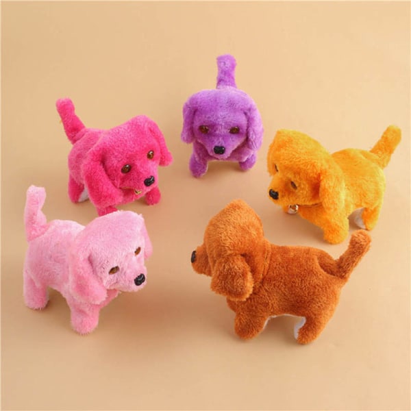 Söt Walking Barking Toy Rolig Elektrisk Kort Floss Elektrisk Flytthund Barn Barnleksaker Multicolour