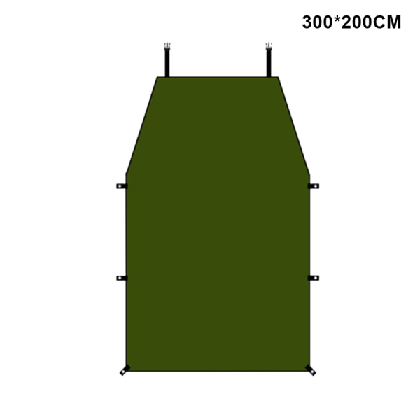 Bil Sida Markis Skärm Vägg Solskydd Skärm Kompletta Kit Camping Trailer Canopy För SUV Strand Utomhus Army Green 300*200CM