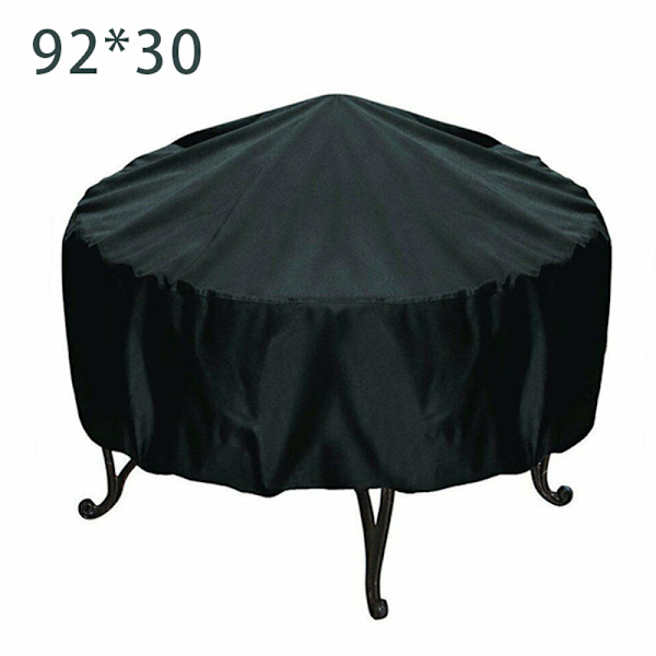 Fire Pit Cover Rund Brazier Spis Cover Vattentätt vindtätt solskydd för utomhusbruk 92*30cm
