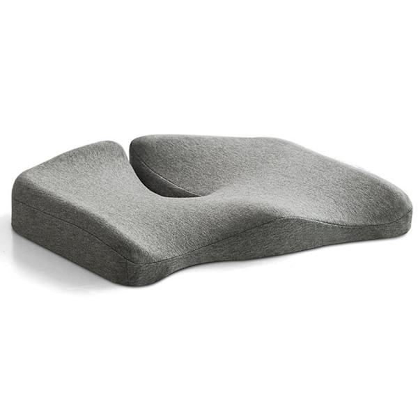Bekväm ergonomisk kudddyna Hudvänlig ventilerande stolkudde för hembilskontor Light Grey 38X35cm
