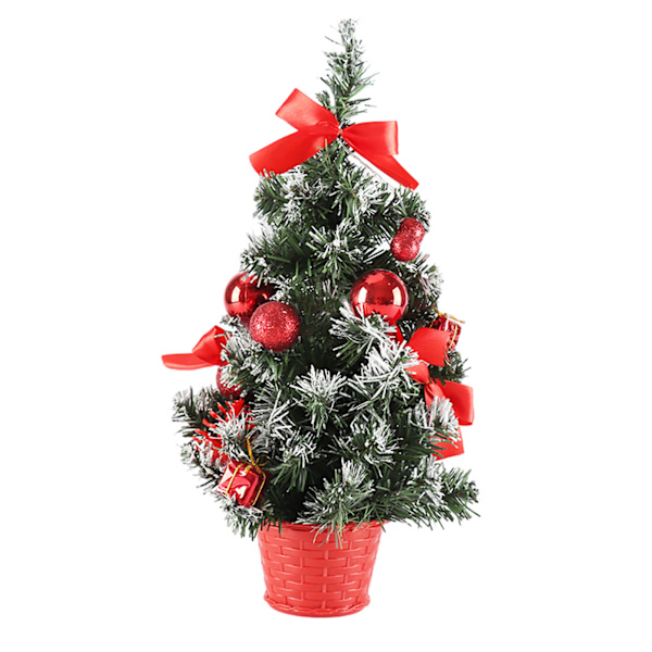 Mini 40cm Julgran Med Ljus Lätt Snygg Dekor Ljus För Sovrum Hem Fester Red