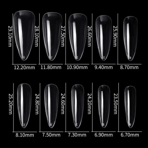 500 bitar Balett Nageltips Bit Set Mode Enkel Mjuk Nagellapp För Kvinnor Kvinna Gj0433 23
