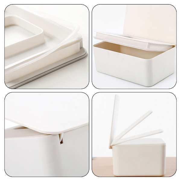 Multifunktionell Mask Box Organizer Förseglad Fuktad Servettlåda För Vardagsrum Kök Grey