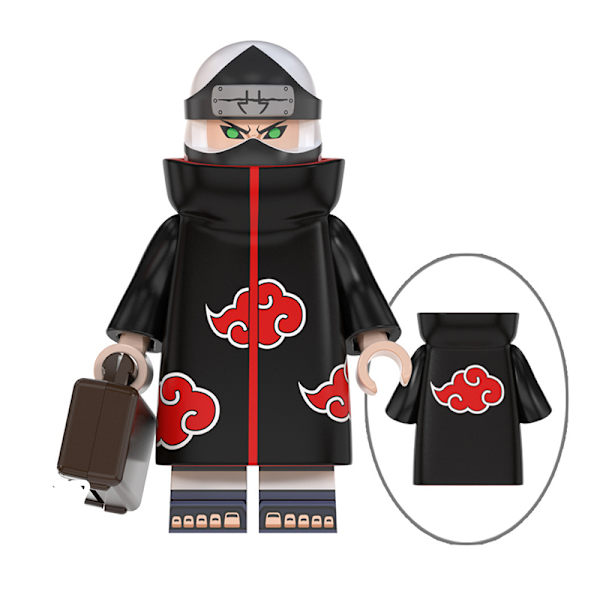 Naruto tegelleksaker Set med 8 tecknade actionfigurer Minifigur Byggstenar Leksakssamlarföremål för japanska animefans K2006