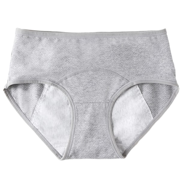 Damernas läckagesäkra kalsonger i bomull för period Bekväma ventilerande trosor Kvinnliga underkläder Dark Grey 2XL