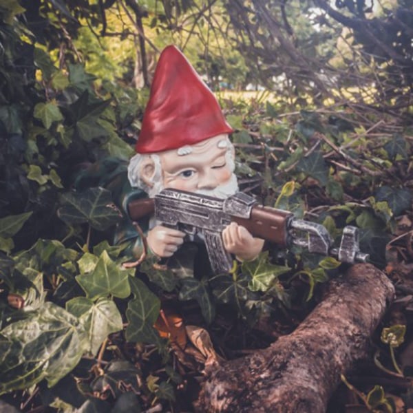 Army Garden Dwarf Julträdgårdsstaty Gräsmattdekoration Använd hartshantverk för juldekoration inomhus eller utomhus 15cm C