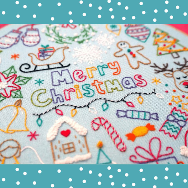 24 Adventsdagar Handbroderi Kit Färgglad sömnad Målning Tillverkningsverktyg Nyhet Julklapp Color