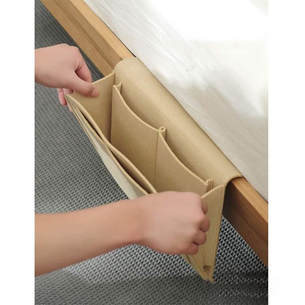 Filt Caddie Hängande Sängen Förvaring Organisera för Sovrum Soffa Skrivbord Gray