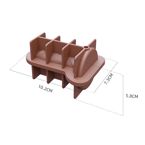 Vuxen prank iskuber form med cover Multipurpose Ice Making mall DIY Ice dricka verktyg Brown Small