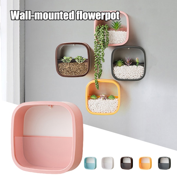 Geometrisk Vägghängande Blomväxtkruka Järn Suckulenta Väggvaser Hängare Planterkruka För Hemträdgård Inredning Fashion Gray