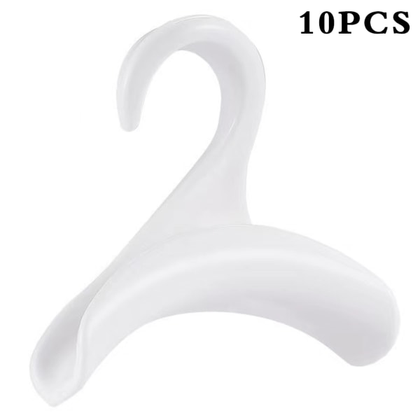 5/10 st plasthandväska Arch Krok Utrymmesbesparande väska förvaringsställ för hattar Axelväska White 10pcs
