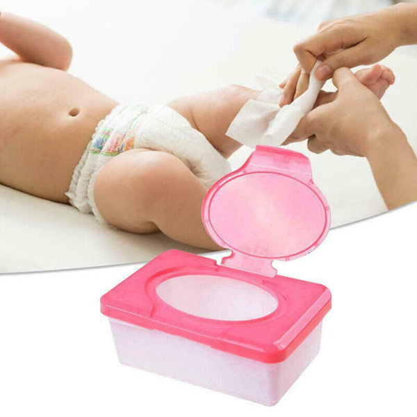 80 Wipe Wet Tissue Box Enkelt att använda Återanvändbart case för förvaring av vävnad Red