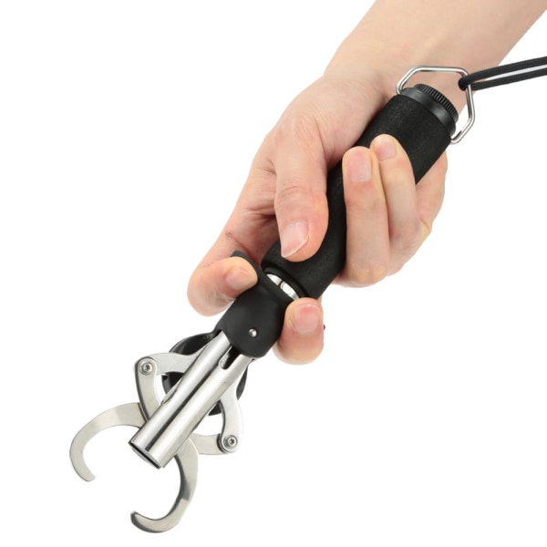 Fish Clamp Control Rostfritt stål Fishing Lip Grip Hållare Grabber Tång Med Vikt Skala Verktyg Tape Rule