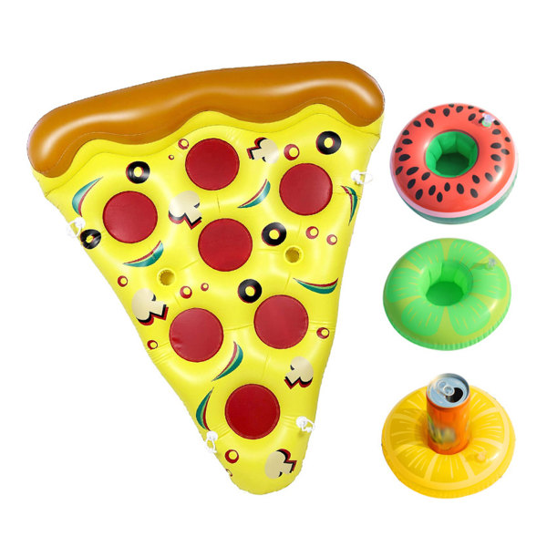 Inflation Simma Pizzasäng Återanvändbar Pool Lounge Pad för inomhuspool B