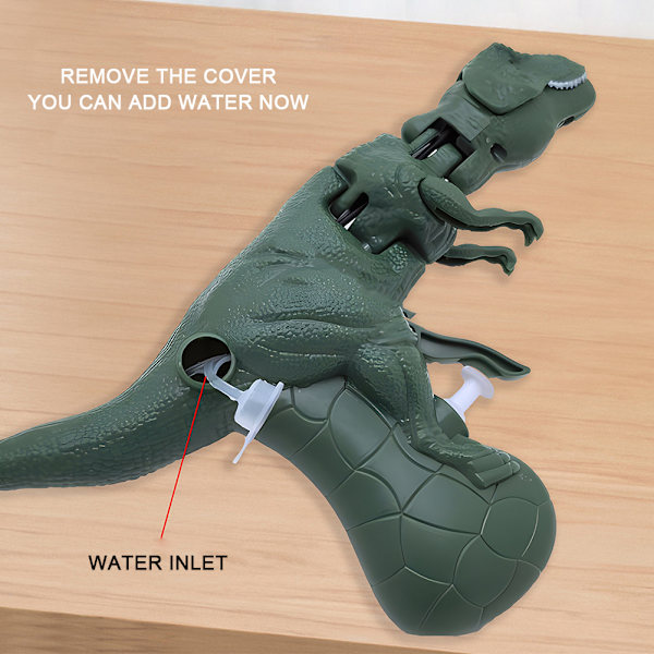 Simulering Dinosauriepressande vattenpistolleksaker Robust bärbar vattenkampleksak för sommarpoolen 3pcs
