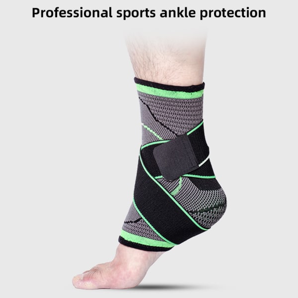 Sport Ankel Brace High Elastisk Kompression Ankel Support Andas Bekväm Ankel Stabilizer Black