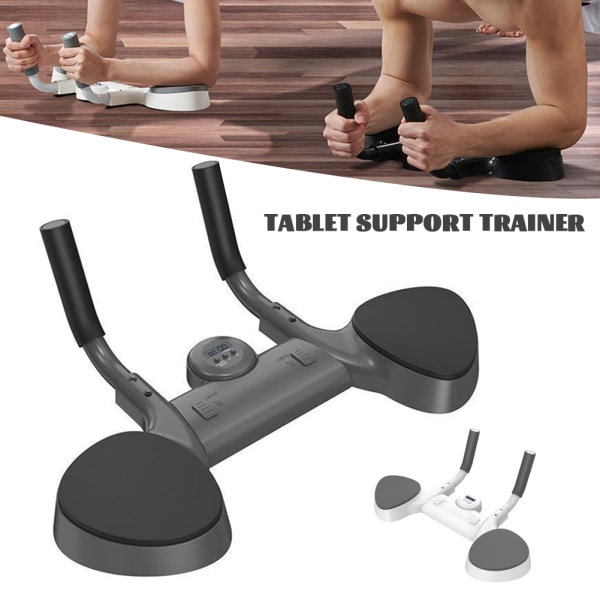 Smart Timing Plank Trainers, Magtränare med handtag, Multifunktionell Push-Up Fitness Board Black