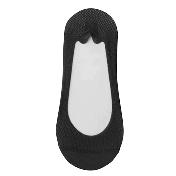 No Show Liner Strumpor för kvinnor Hudvänlig Bekväm strumpa för höga klackar Black