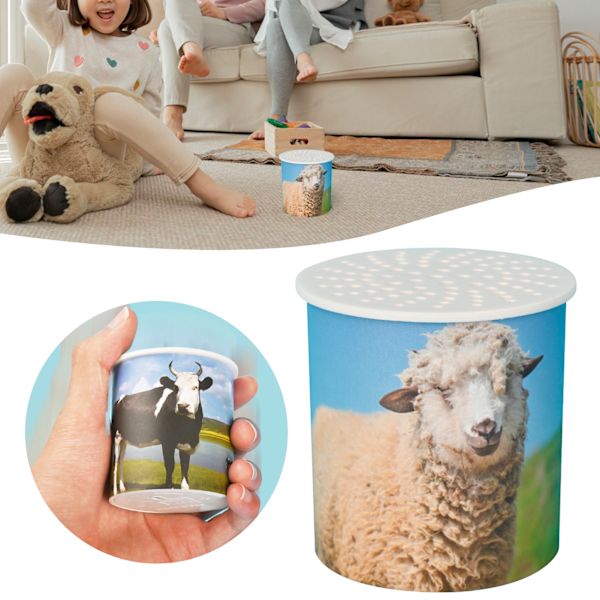 Rolig får/ko-ljudlåda som imiterar djurläten Leksaker för småbarn sheep