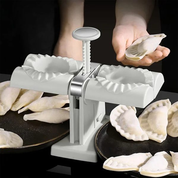 Dubbelhuvud Automatisk Dumpling Maker Multipurpose DIY Dumpling Making Mall